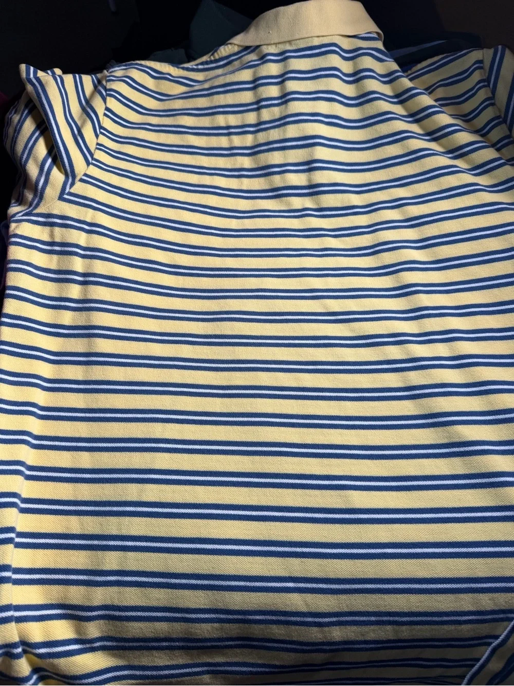 Ralph Lauren Yellow & Blue Striped Polo Shirt